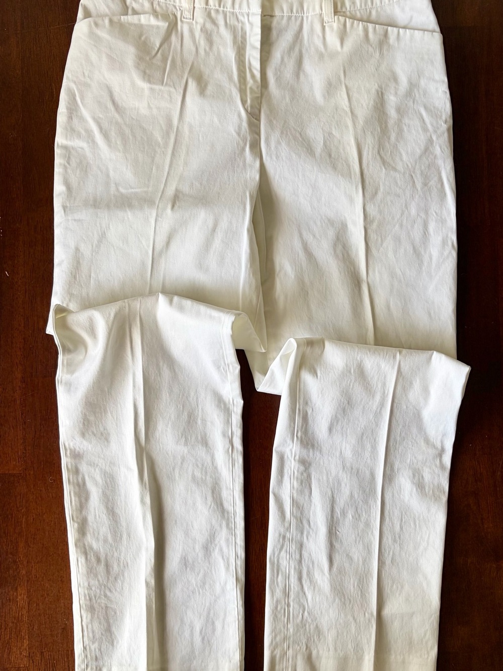 Jones New York Woman’s White Straight-Leg Dress Pants